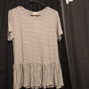 Short sleeved striped top